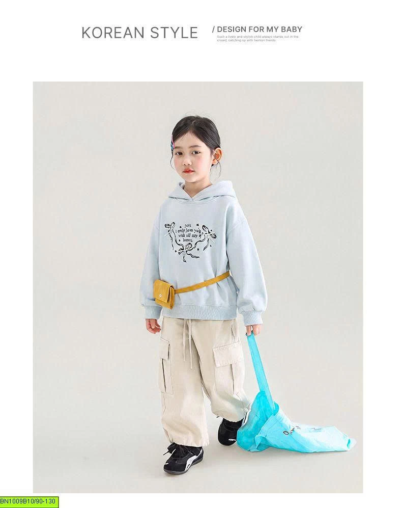 ÁO HOODIE BÉ GÁI IN CHỮ