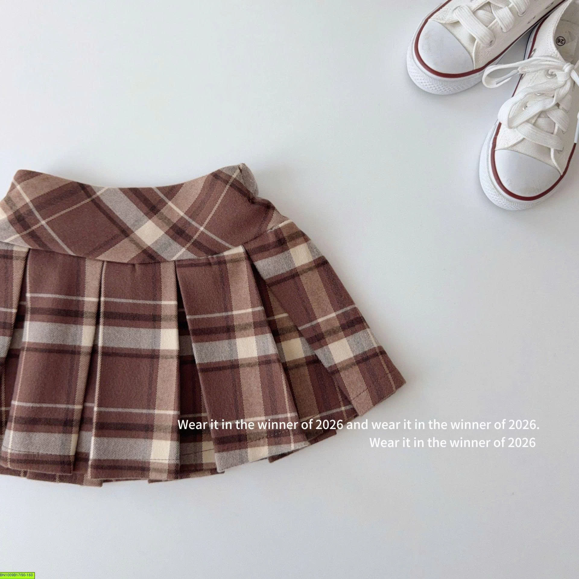 CHÂN VÁY XẾP LY CARO TQKIDS