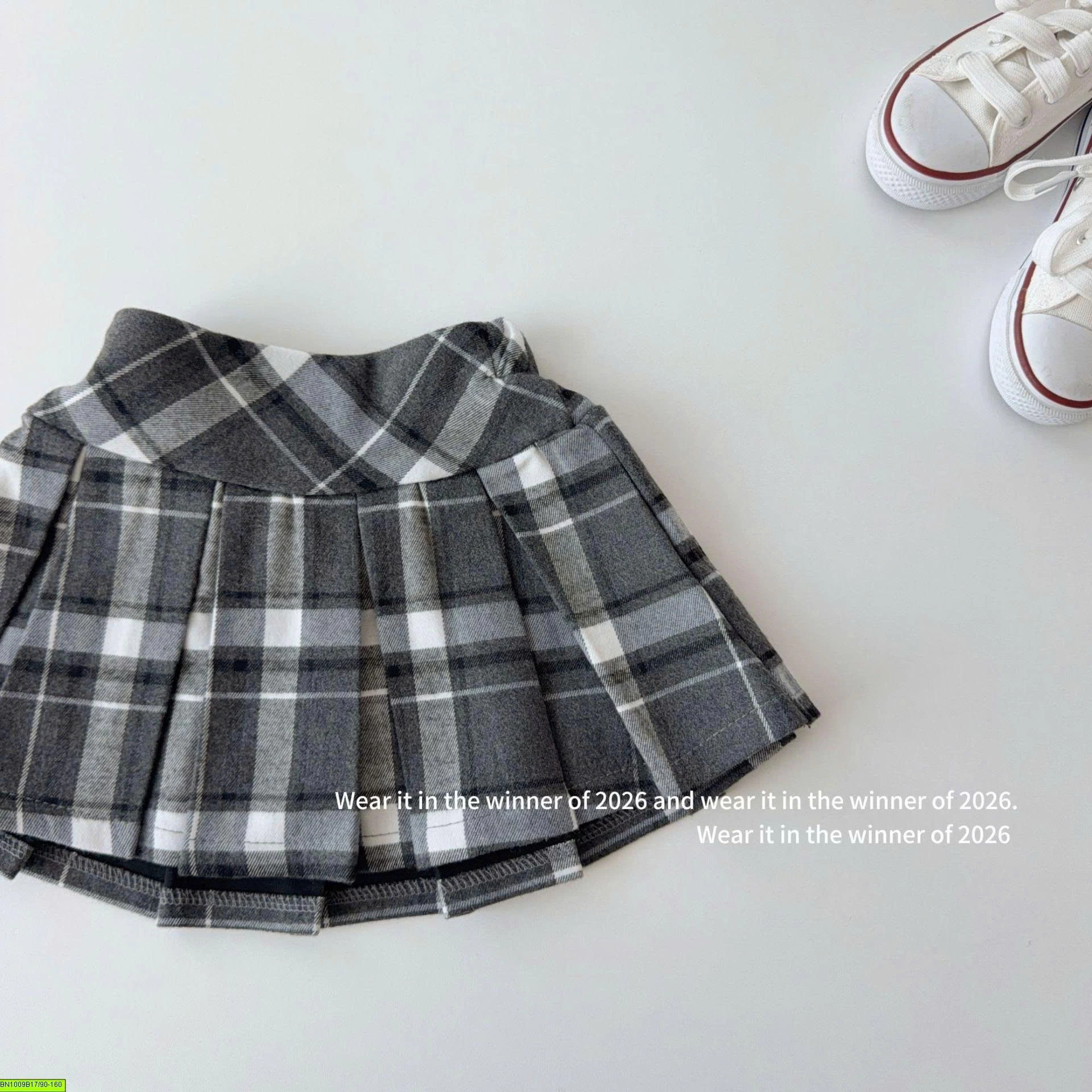 CHÂN VÁY XẾP LY CARO TQKIDS