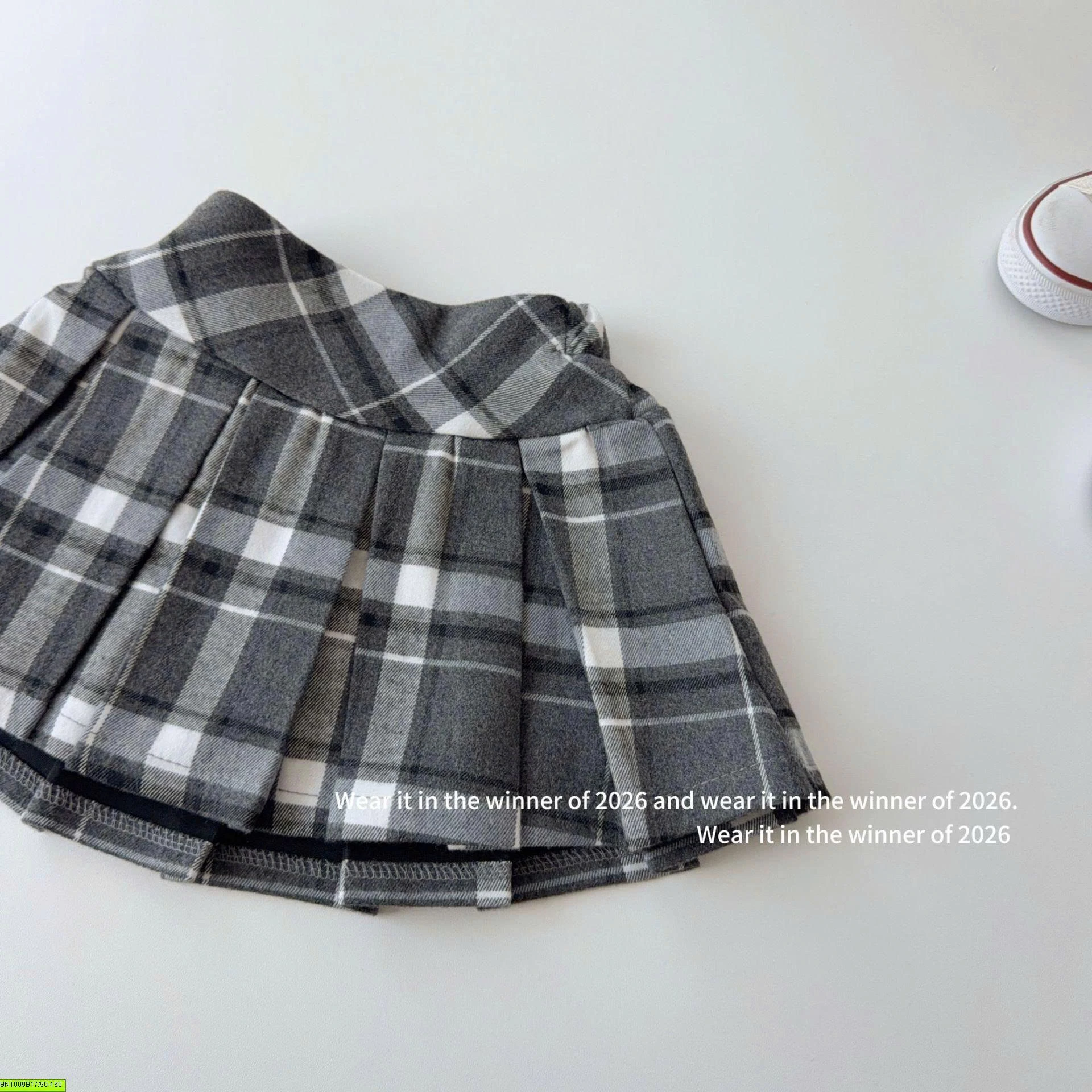 CHÂN VÁY XẾP LY CARO TQKIDS