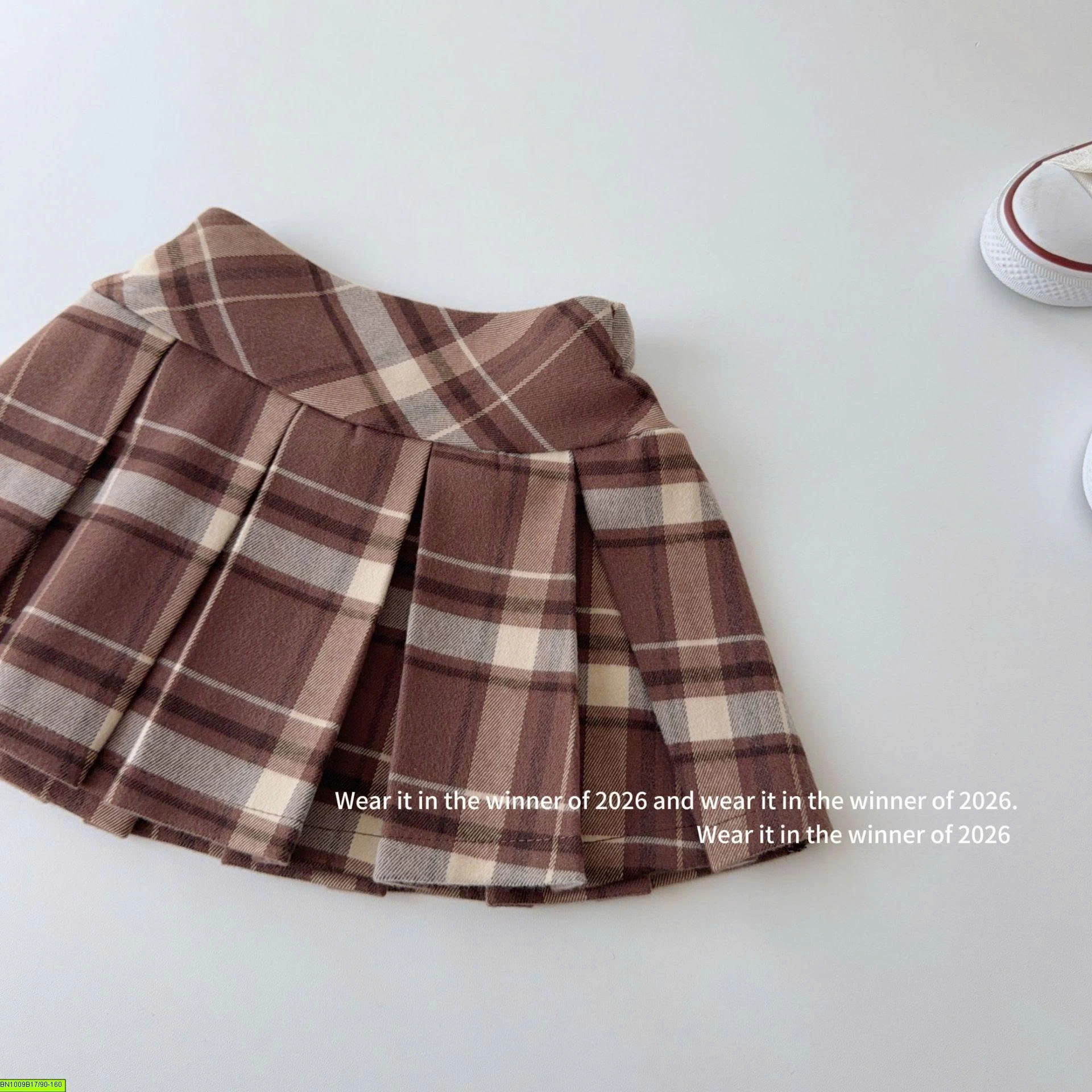 CHÂN VÁY XẾP LY CARO TQKIDS
