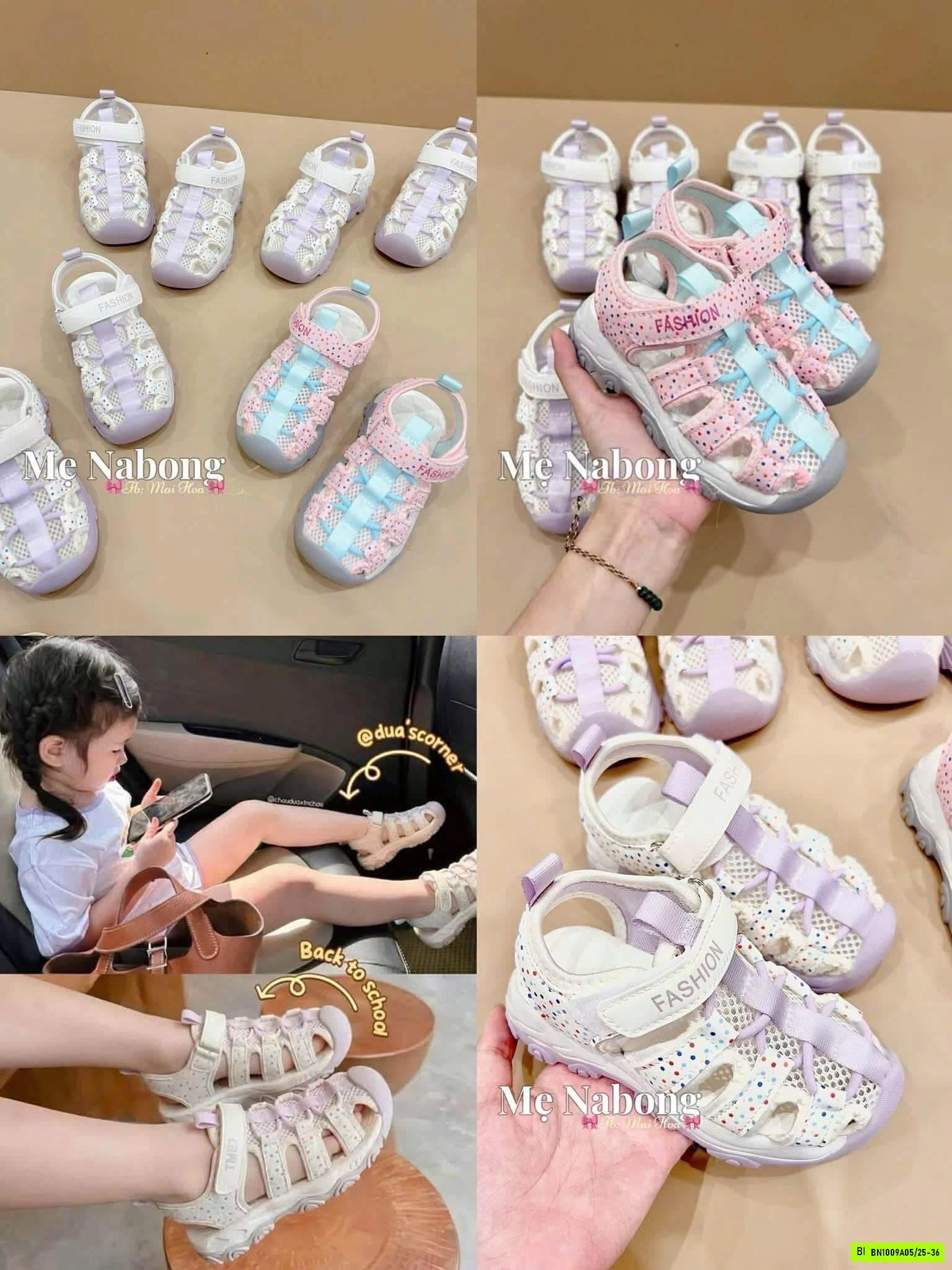 SANDAL THÔNG HƠI CHẤM BI NHỎ
