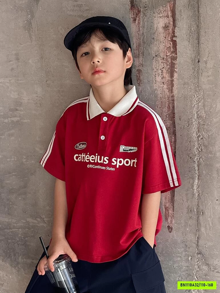 ÁO POLO SPORT SỌC VAI NGẮN TAY