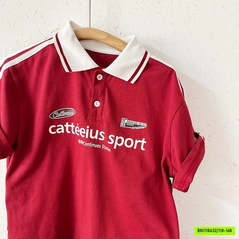 ÁO POLO SPORT SỌC VAI NGẮN TAY