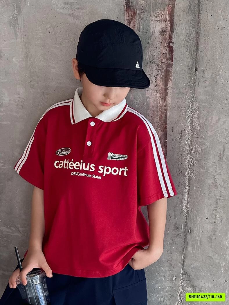 ÁO POLO SPORT SỌC VAI NGẮN TAY