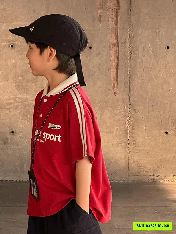 ÁO POLO SPORT SỌC VAI NGẮN TAY