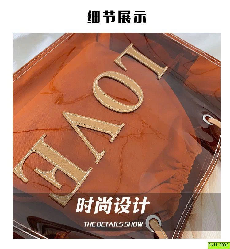 TÚI NHỰA ĐEO VAI IN CHỮ LOVE