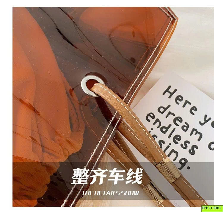 TÚI NHỰA ĐEO VAI IN CHỮ LOVE