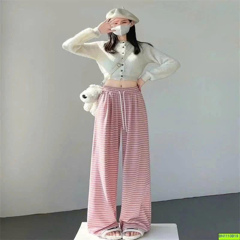 QUẦN SUÔNG KẺ ỐNG RỘNG