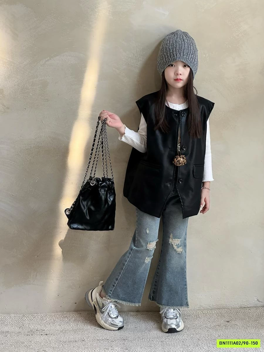 JEANS LOE TỦ GẤU RÁCH GỐI