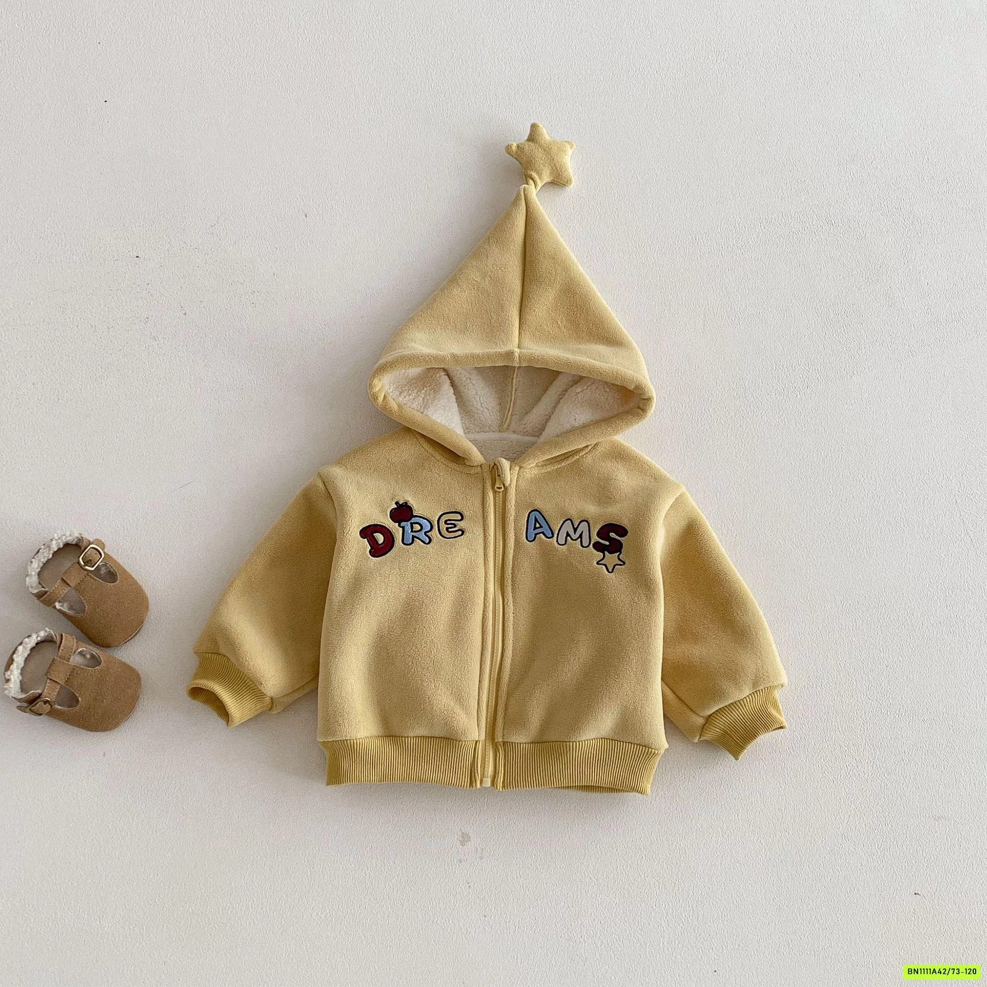 KHOÁC NỈ LÓT LÔNG CỪU THÊU CÚN