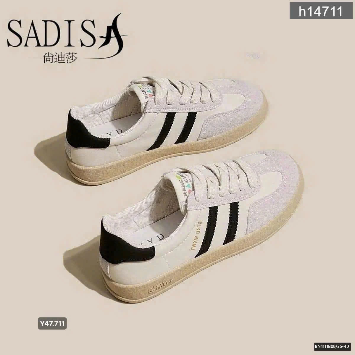 GIÀY THỂ THAO 2 SỌC ĐẾ BỆT