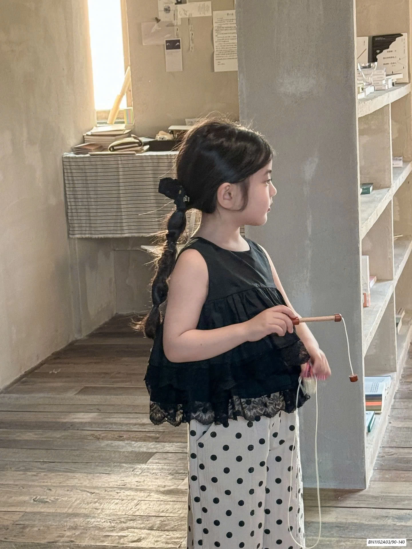 ÁO BBD MIX QUẦN SUÔNG CHẤM BI