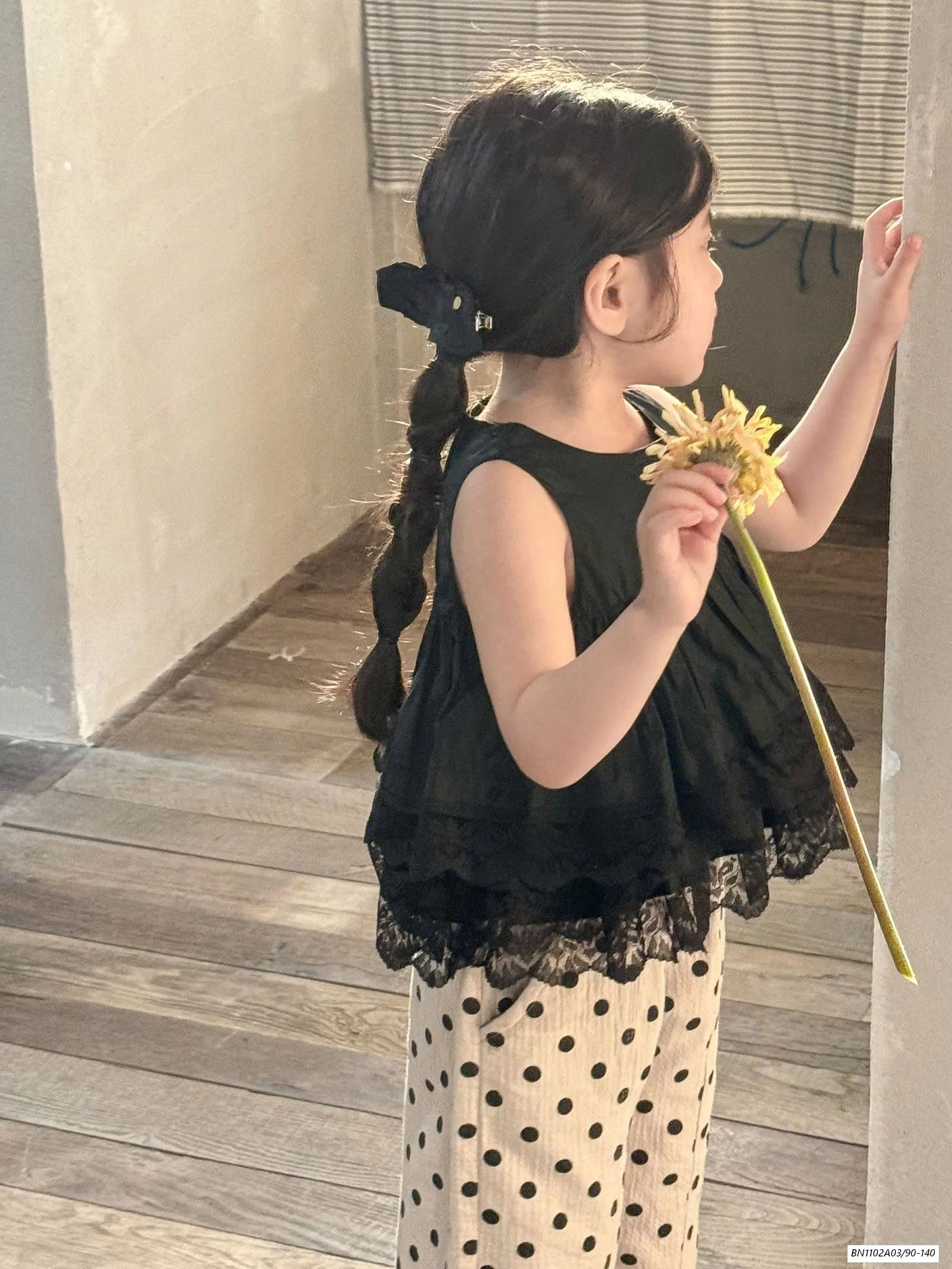 ÁO BBD MIX QUẦN SUÔNG CHẤM BI