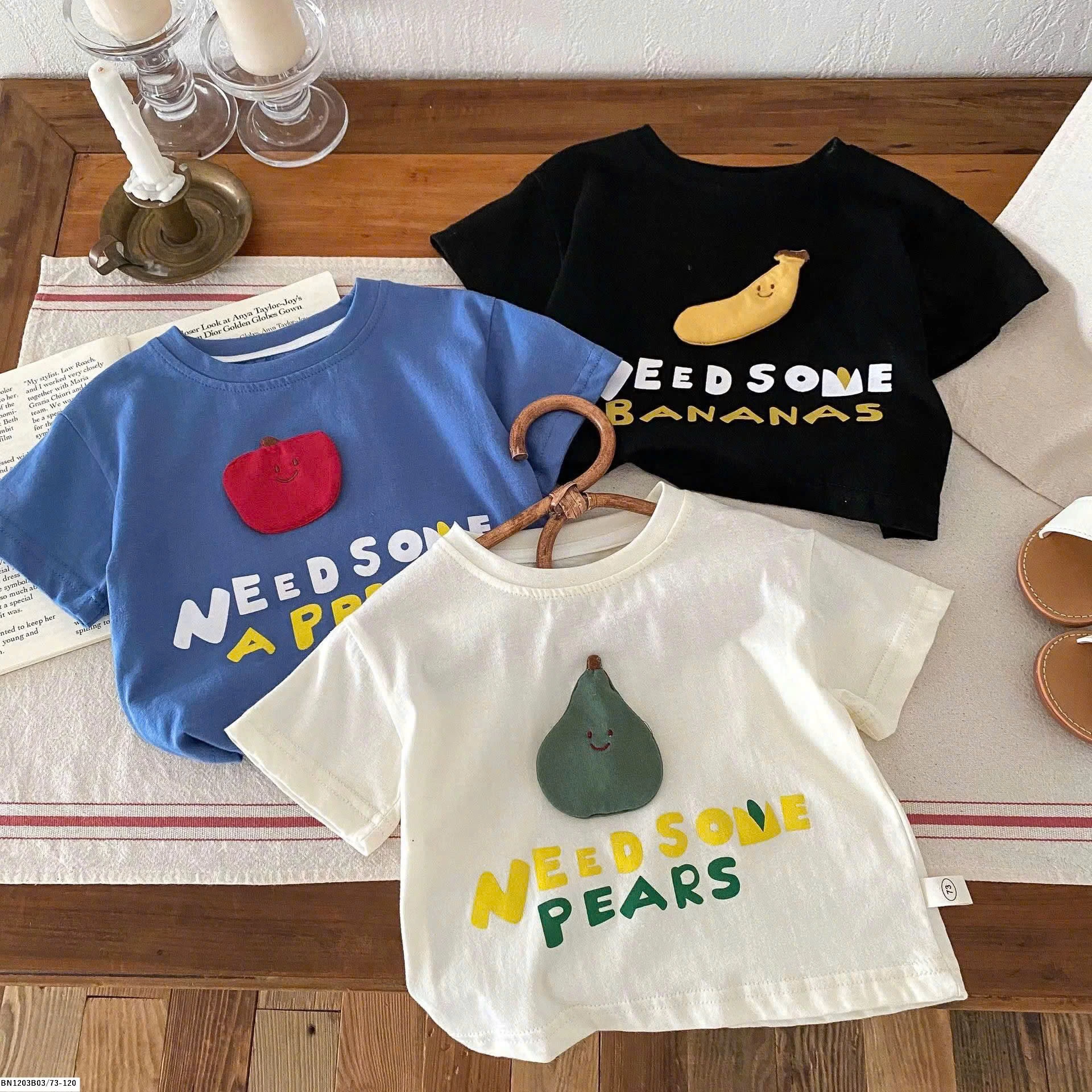 BỘ COTTON HOA QUẢ NHỈ