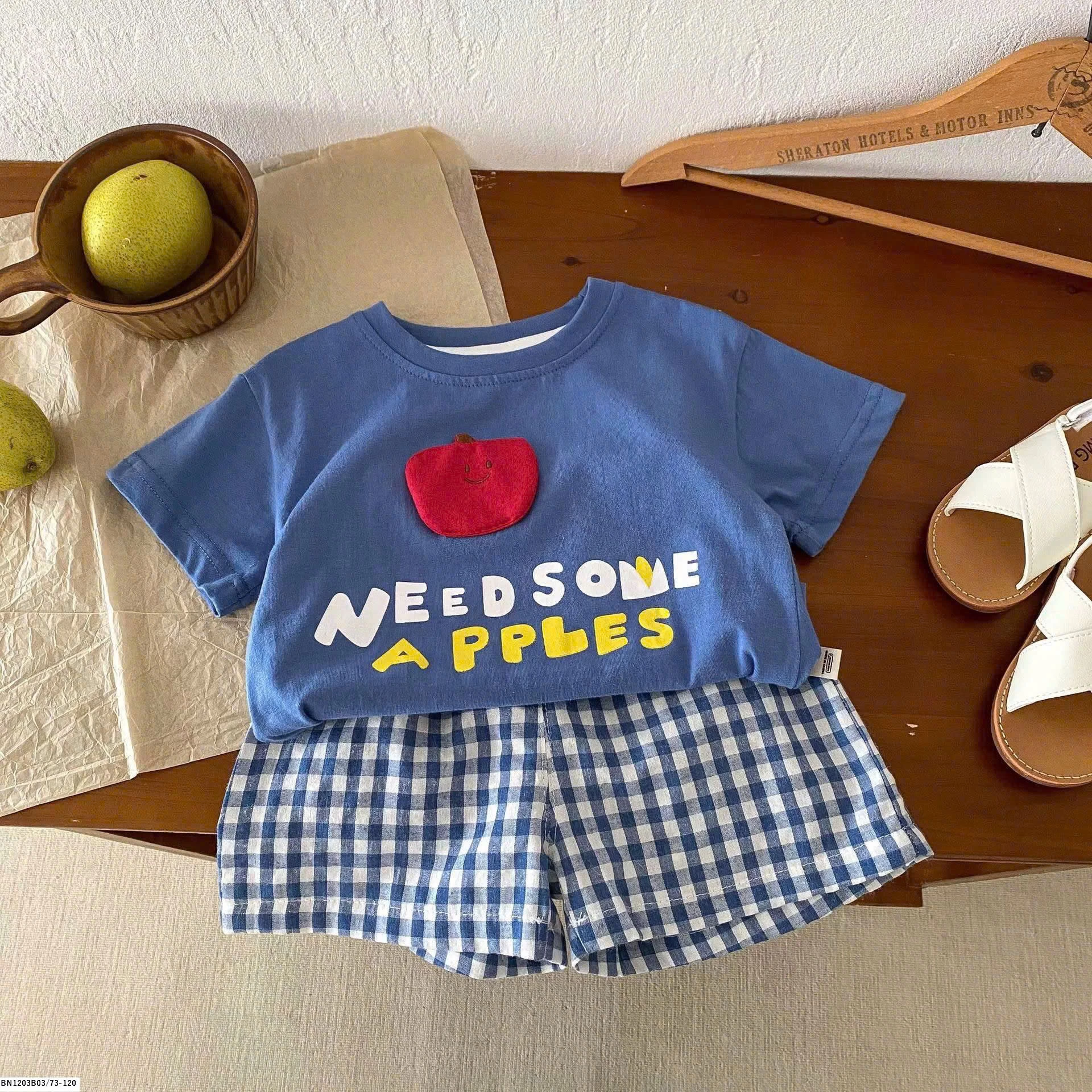 BỘ COTTON HOA QUẢ NHỈ