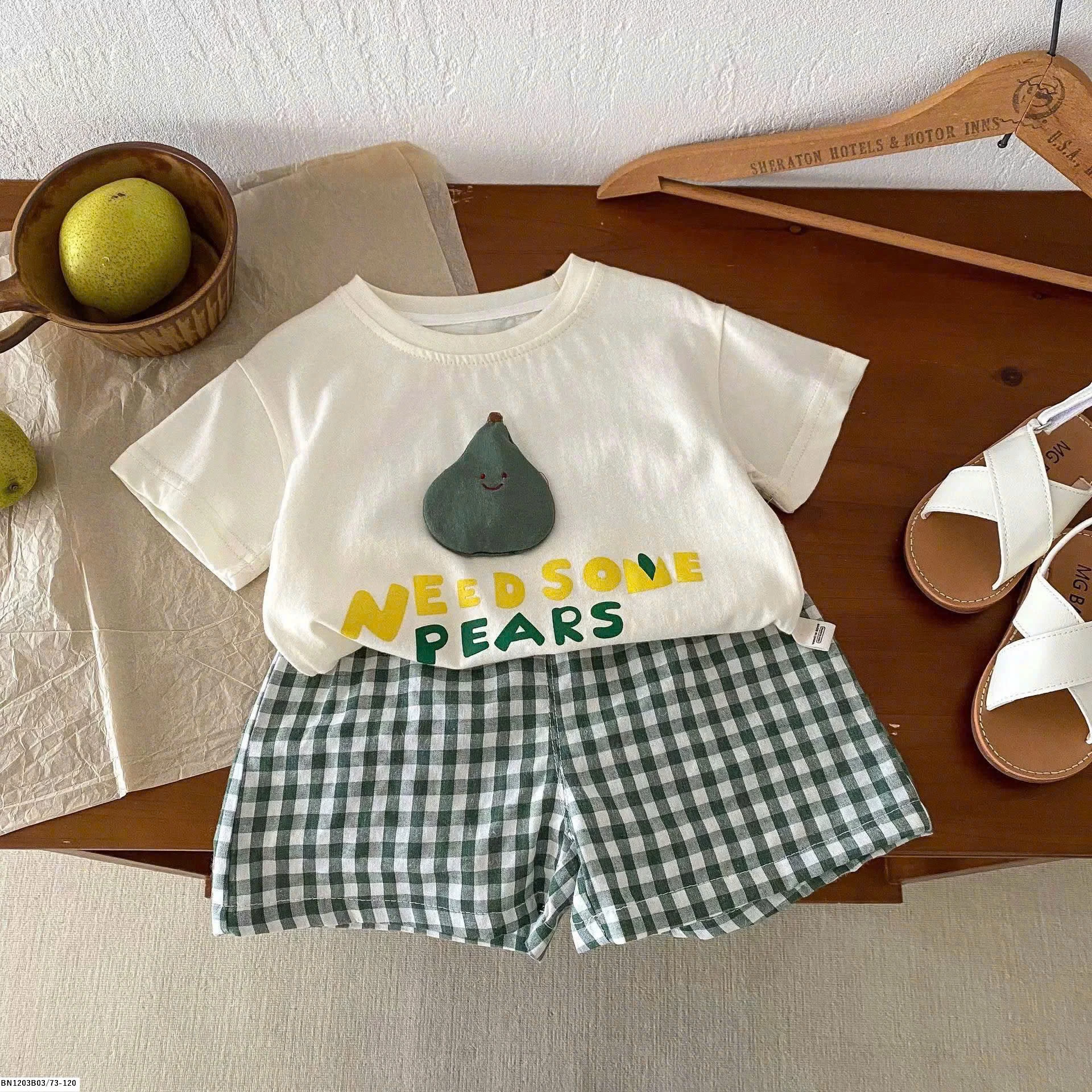 BỘ COTTON HOA QUẢ NHỈ