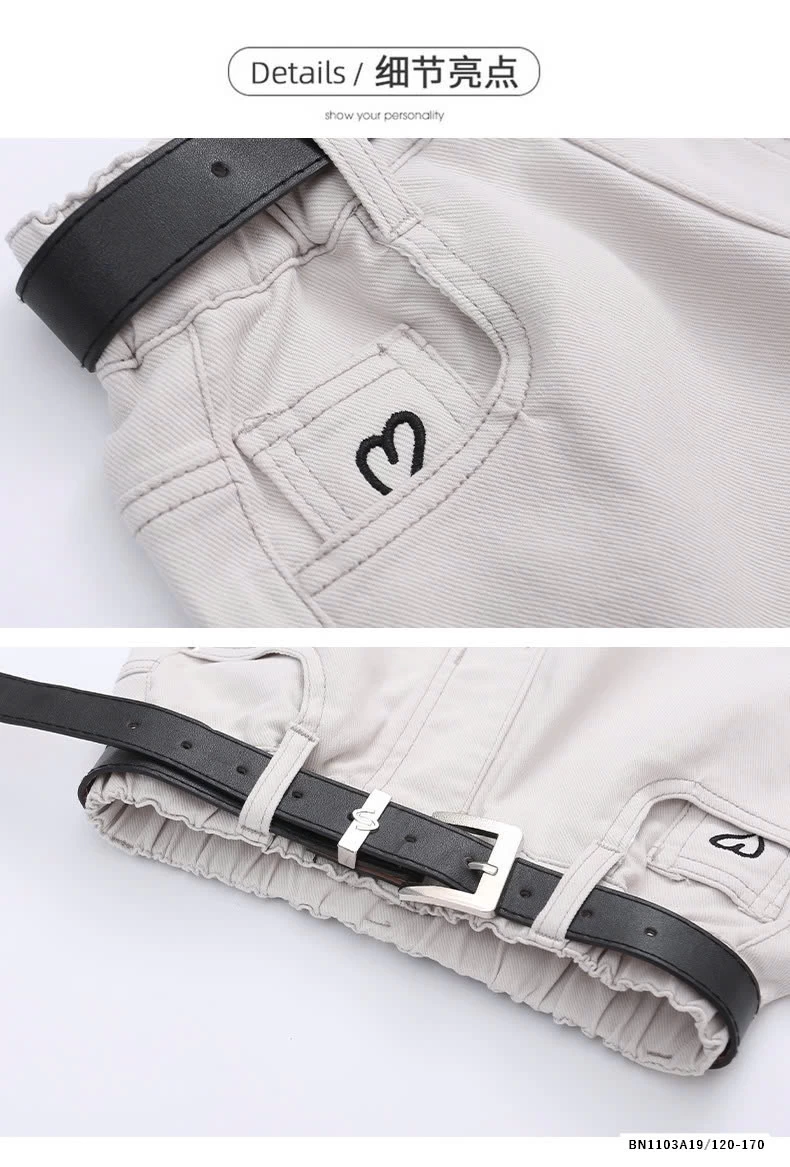 JEANS SUÔNG THÊU TRAI TIM TÚI