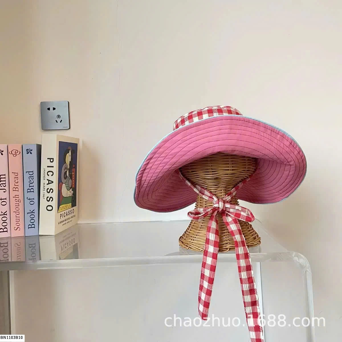 MŨ VÀNH KẺ CARO PHỐI MÀU