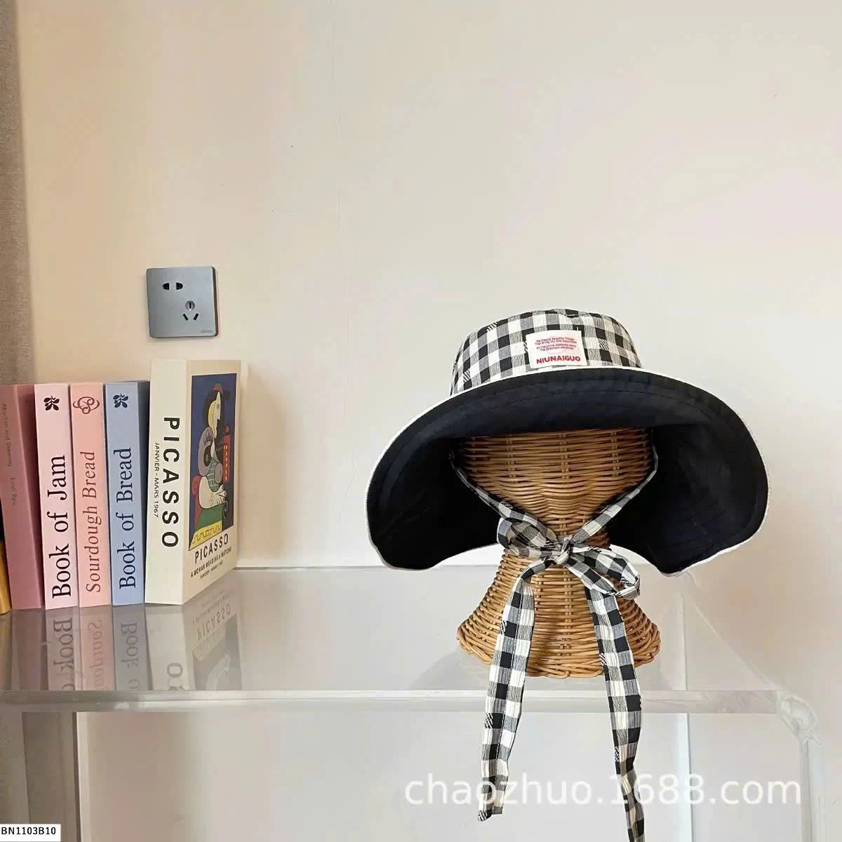 MŨ VÀNH KẺ CARO PHỐI MÀU