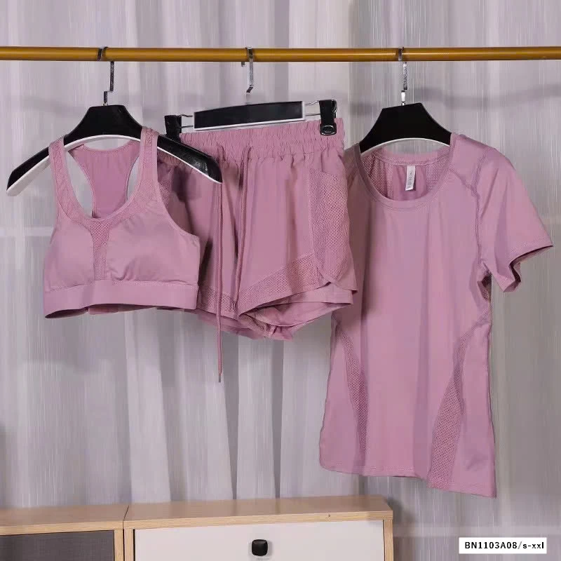 SÉT TẬP GYM NGẮN TAY 3 CHI TIẾT