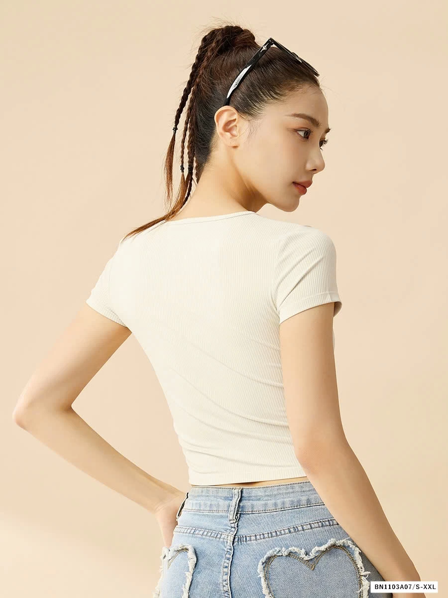 ÁO THUN GÂN RÚT EO