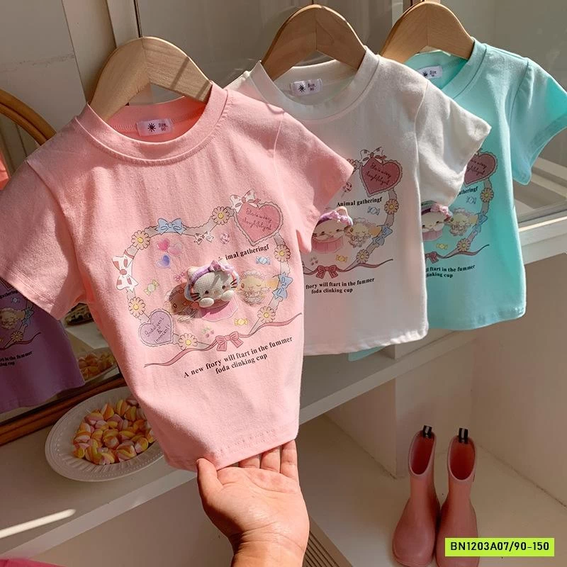 ÁO THUN GẮN GẤU KUTE