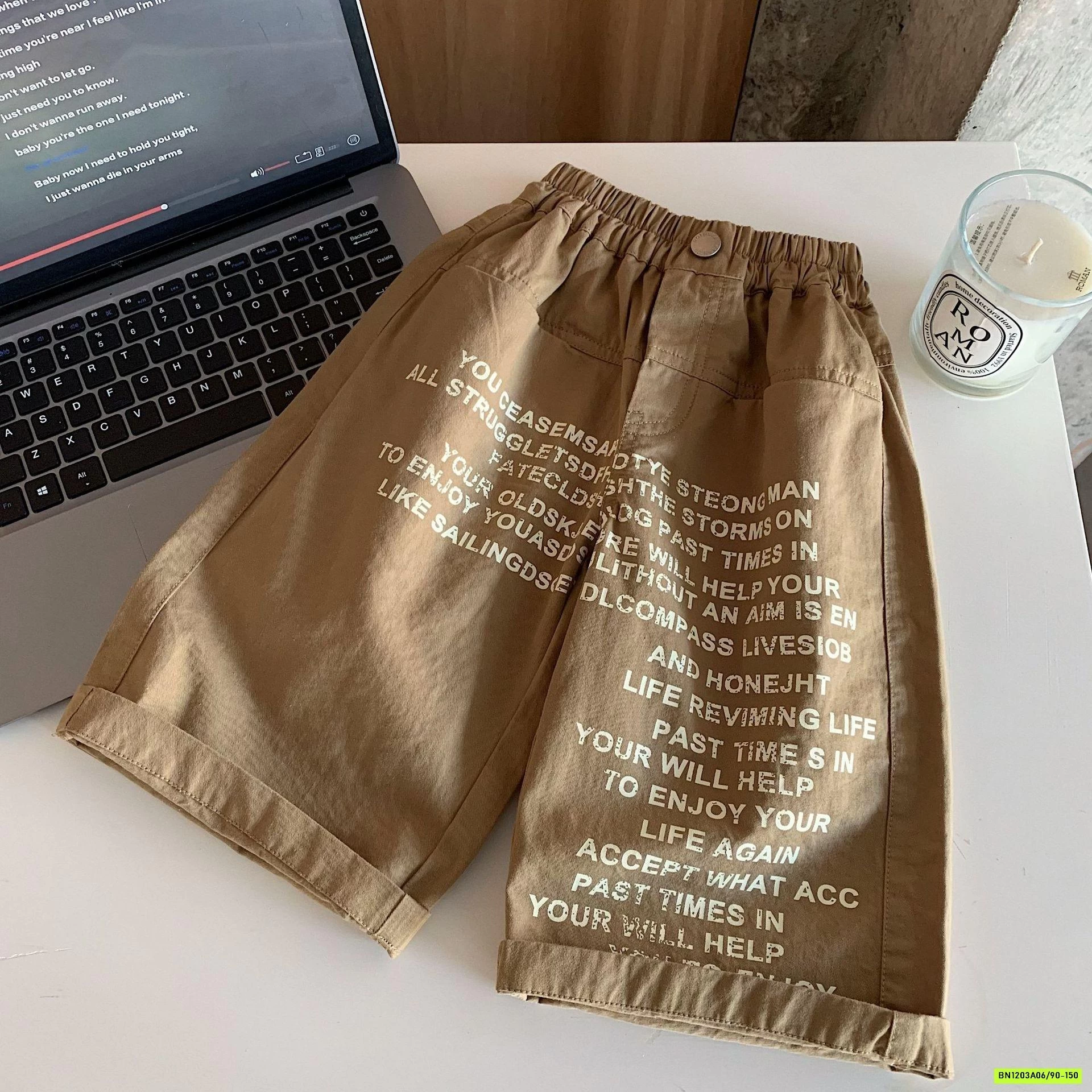 QUẦN SUÔNG IN CHỮ