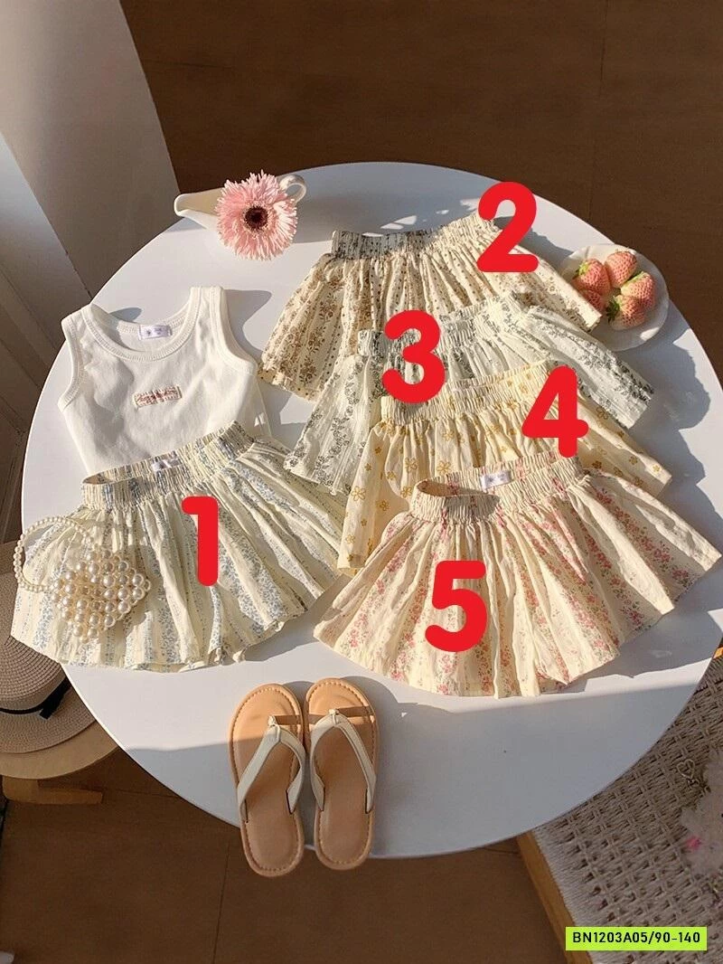 QUẦN VÁY HOA NHÍ MẪU MỚI