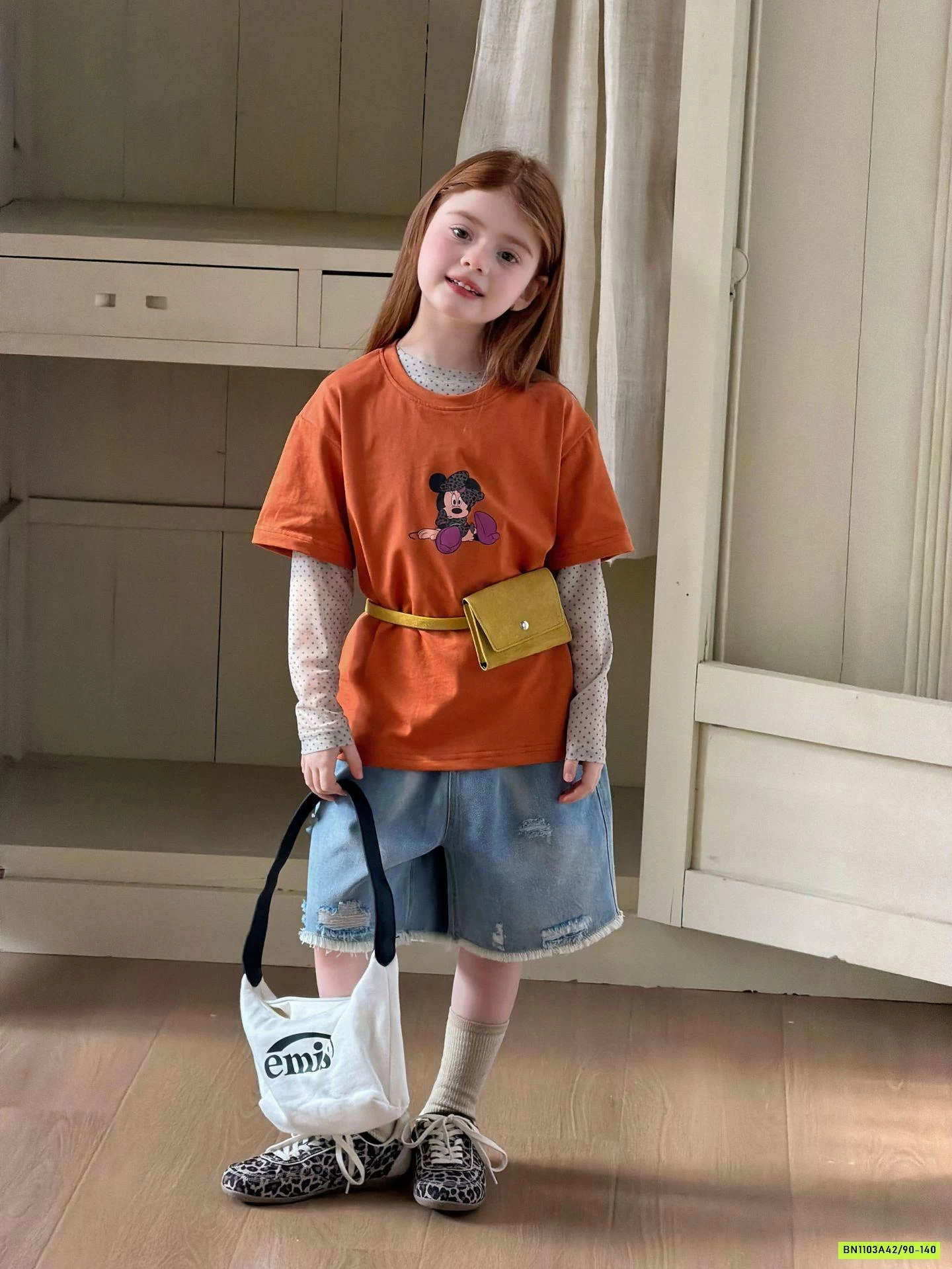 ÁO CAM MIX SHORT JEANS RÁCH