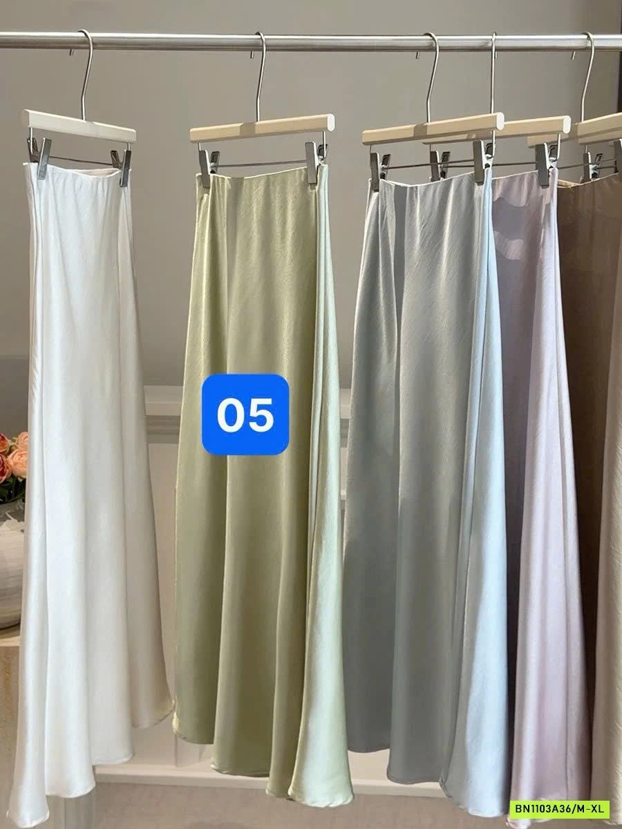 CHÂN VÁY LỤA SATIN ĐUÔI CÁ