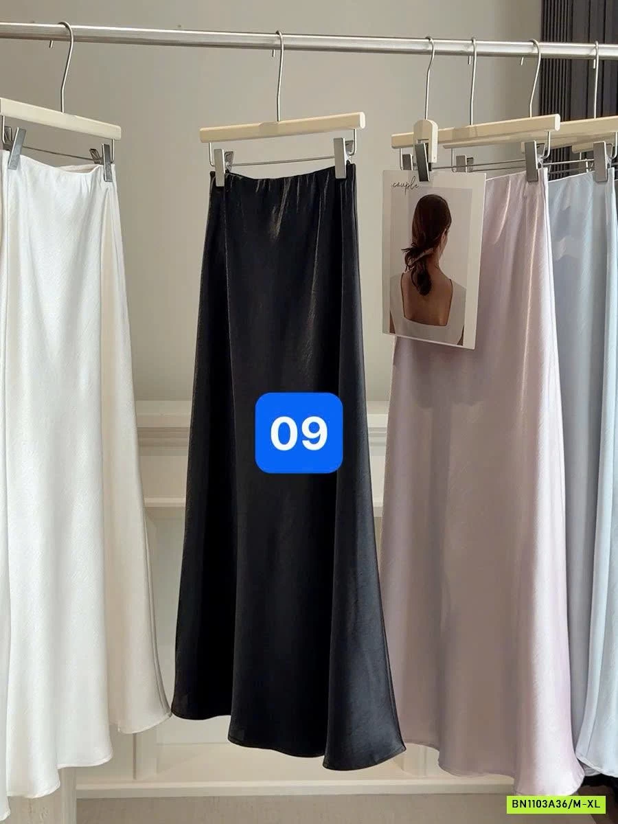 CHÂN VÁY LỤA SATIN ĐUÔI CÁ