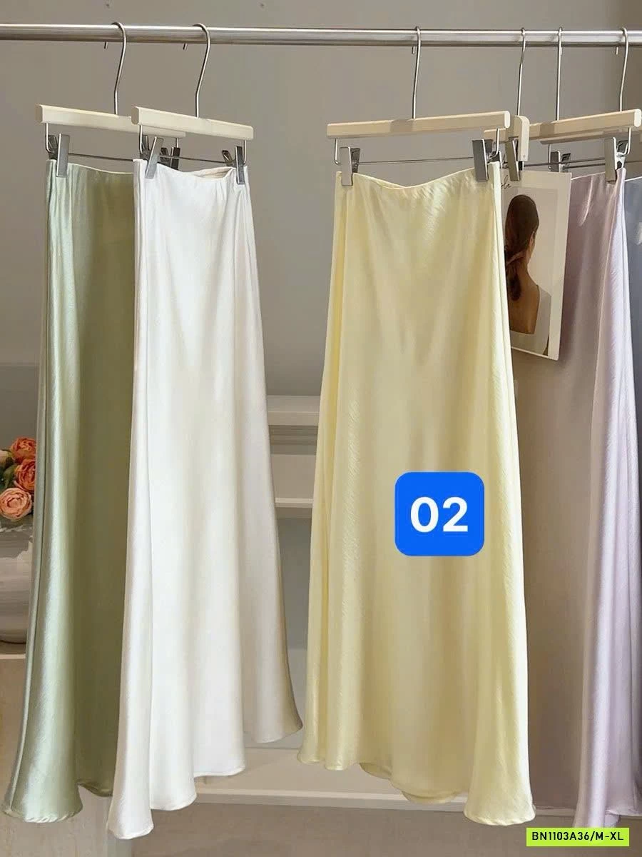 CHÂN VÁY LỤA SATIN ĐUÔI CÁ