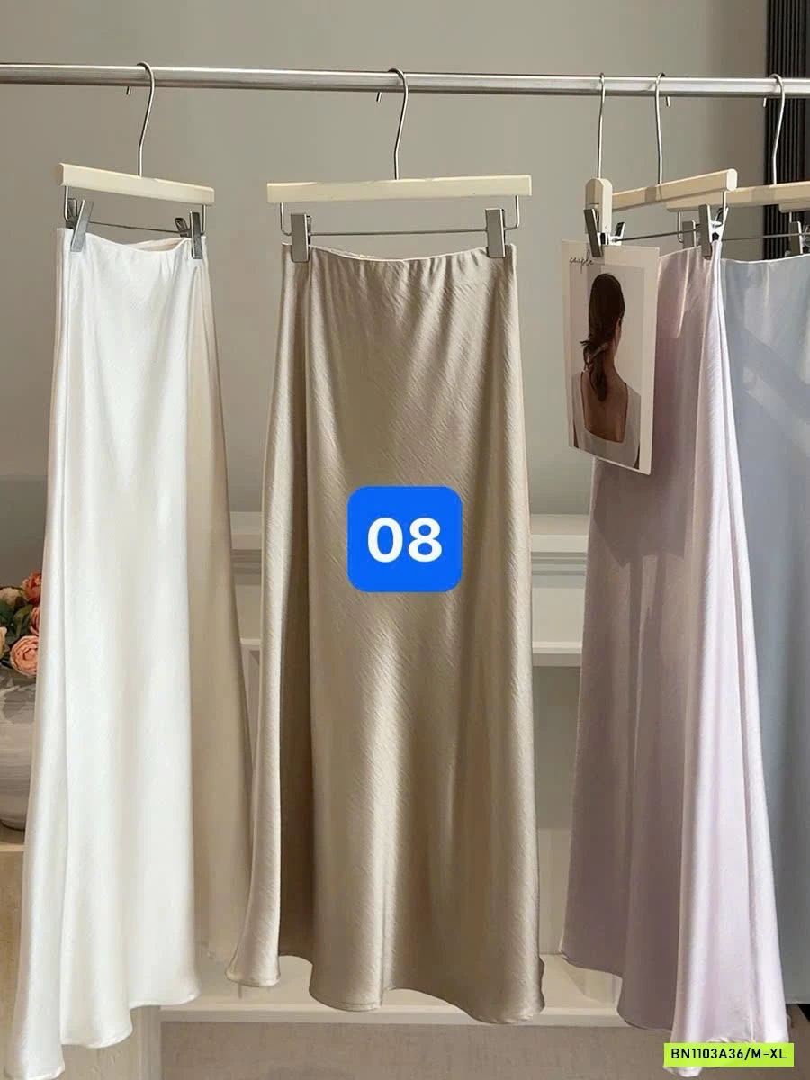 CHÂN VÁY LỤA SATIN ĐUÔI CÁ