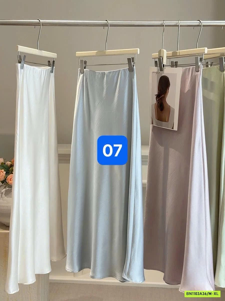 CHÂN VÁY LỤA SATIN ĐUÔI CÁ