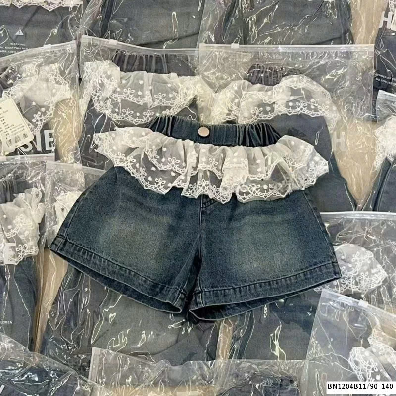 SET ÁO BA LỖ ĐEN MIX QUẦN JEAN PHỐI REN