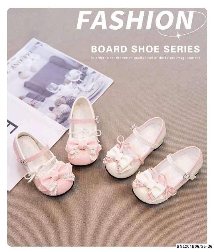 GIÀY BÚP BÊ NƠ CHO BÉ GÁI