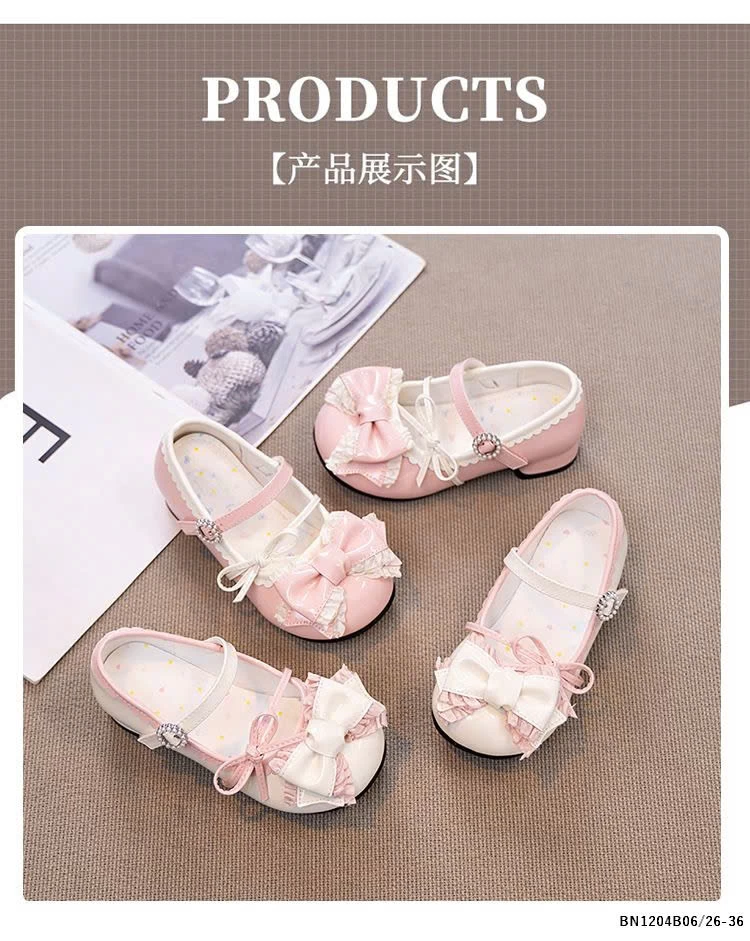 GIÀY BÚP BÊ NƠ CHO BÉ GÁI