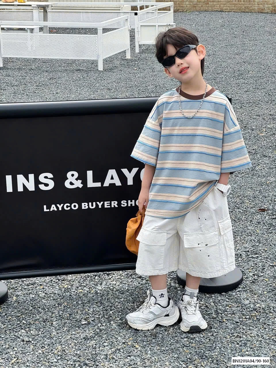 ÁO KẺ MIX SHORT VẢY SƠN