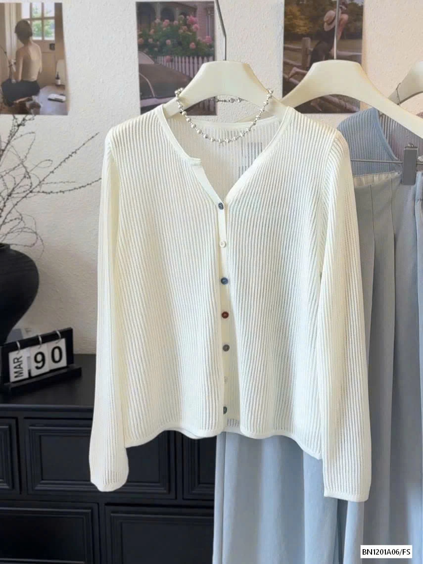 CARDIGAN MIX CV HOA DÁNG DÀI