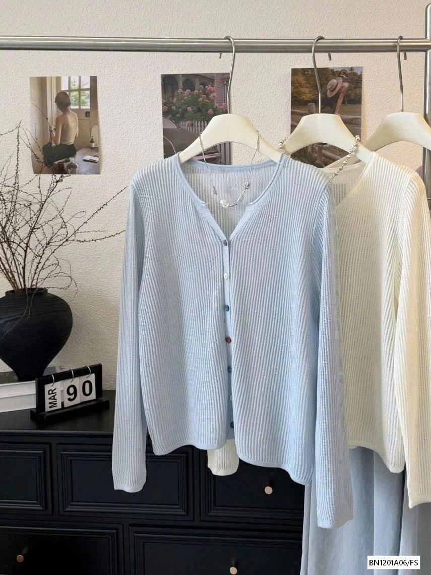 CARDIGAN MIX CV HOA DÁNG DÀI