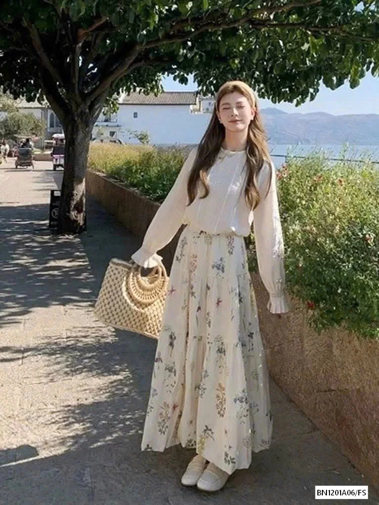 CARDIGAN MIX CV HOA DÁNG DÀI