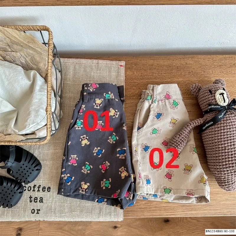 QUẦN SHORT IN GẤU