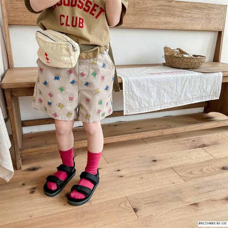 QUẦN SHORT IN GẤU