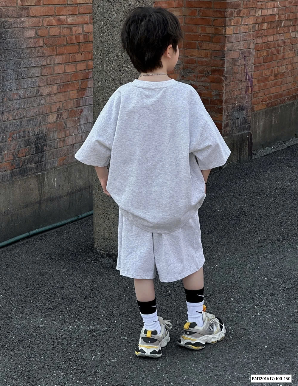 BỘ COTTON XÁM IN CHỮ