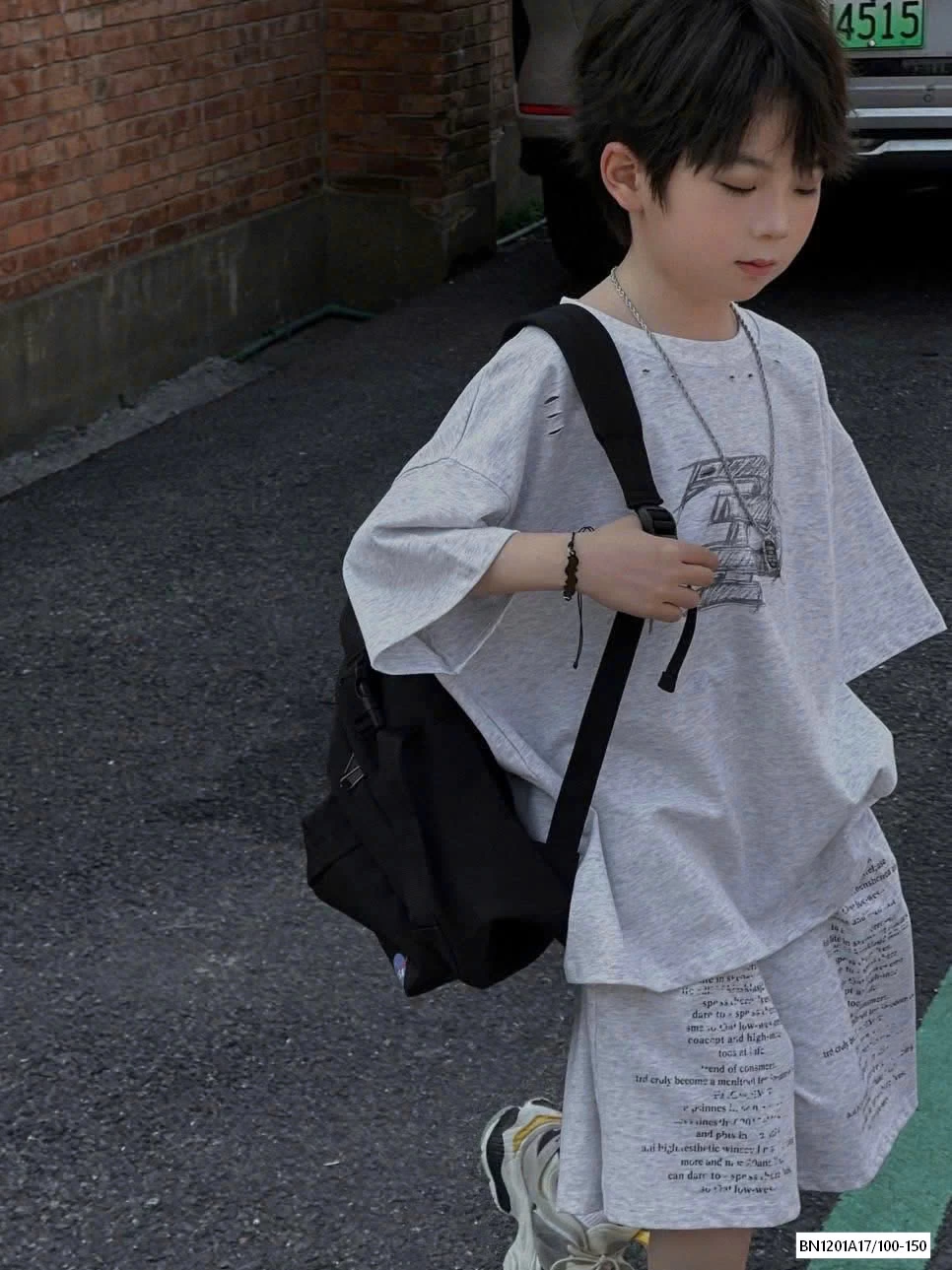 BỘ COTTON XÁM IN CHỮ