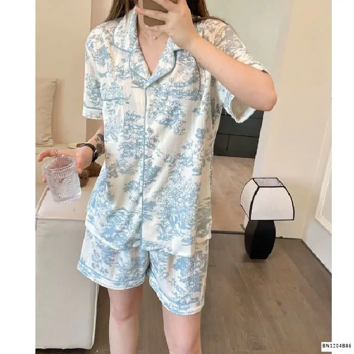 BỘ PIJAMA CỘC TAY NỮ
