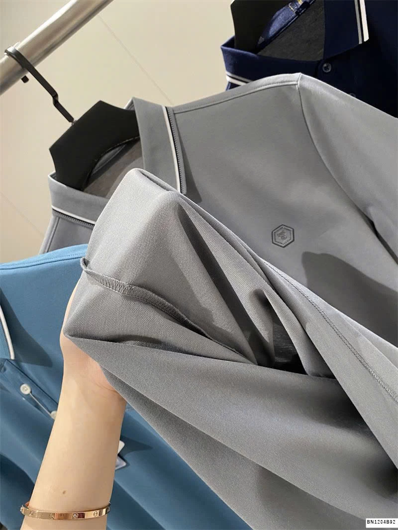 ÁO POLO VIỀN KẺ BASIC CHO NAM