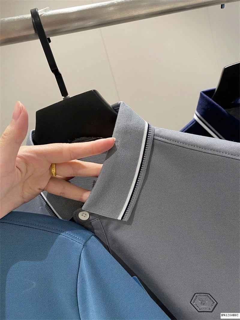 ÁO POLO VIỀN KẺ BASIC CHO NAM