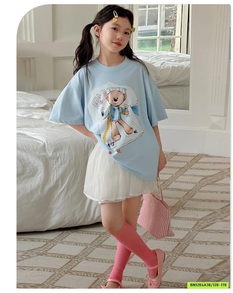 ÁO HỒNG GẤU MIX CV VOAN